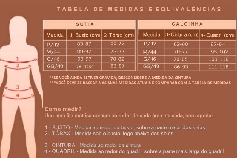 tabela de medidas luxe lingerie jpg